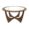 Astro teak and glass coffee table