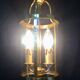 Lantern 2 lights bronze and brass