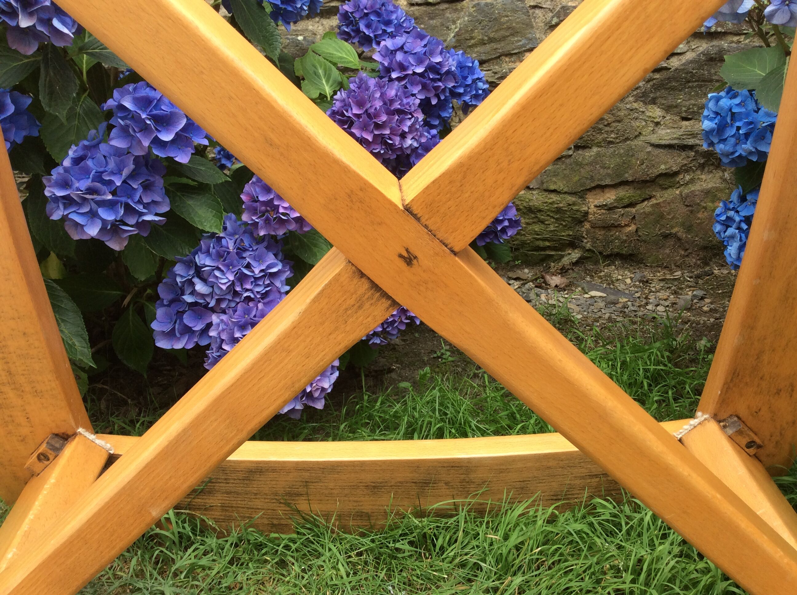 Vintage Scandinavian design coffee table in solid beech.