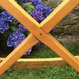 Vintage Scandinavian design coffee table in solid beech.