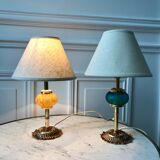 Pair of vintage murano glass lamp