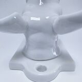 Porcelain rhinoceros design coat rack