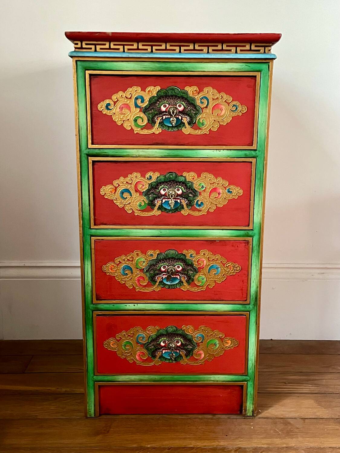 Hand painted Chinese chest of drawers