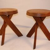 Pierre Chapo's pair of S31 stools