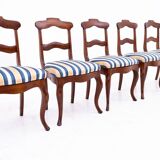 Five antique chairs, Northern Europe, around 1890. After renovation.