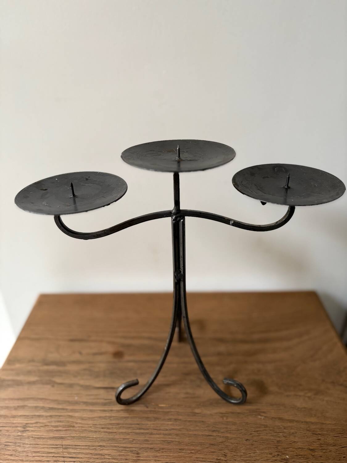 Vintage wrought iron candlestick