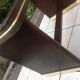 Coffee table with black glass top / 40s-50s