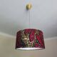 Lampshade / fabric suspension with ethnic printed wax