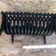 Old fireplace fireplace openwork grid cast iron black + removable plate vintage