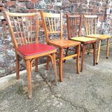 Table ronde ancienne de ferme, meuble vintage modulable