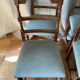 Six turned wooden chairs