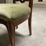 Set of two stylish chairs, khaki green seats