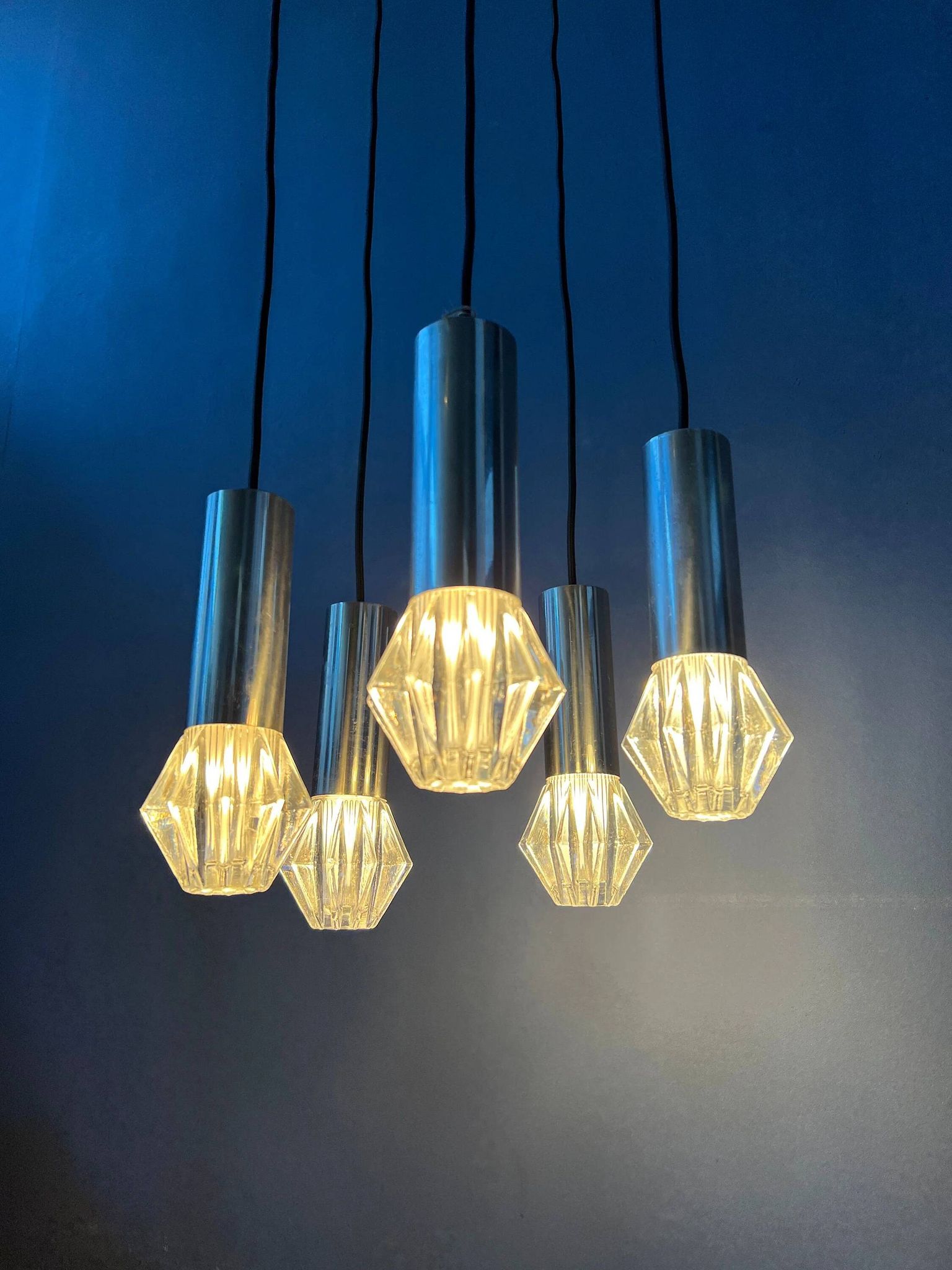 Suspension cascade Space Age Mid-Century / luminaire vintage