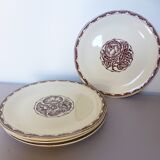 4 dessert plates from Sarreguemines, Argonne model 210712