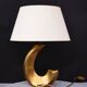 Lampe de table sculpturale en laiton en forme de vague