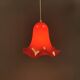Red vintage hanging lamp made from ABC plastic. Denmark 1980s