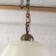 Vintage pendant light in glass and gold metal - 1960s