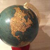 Earth globe ancient wooden foot