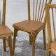 Série de 4 chaises bistros vintage 1950-60 assises Skaï