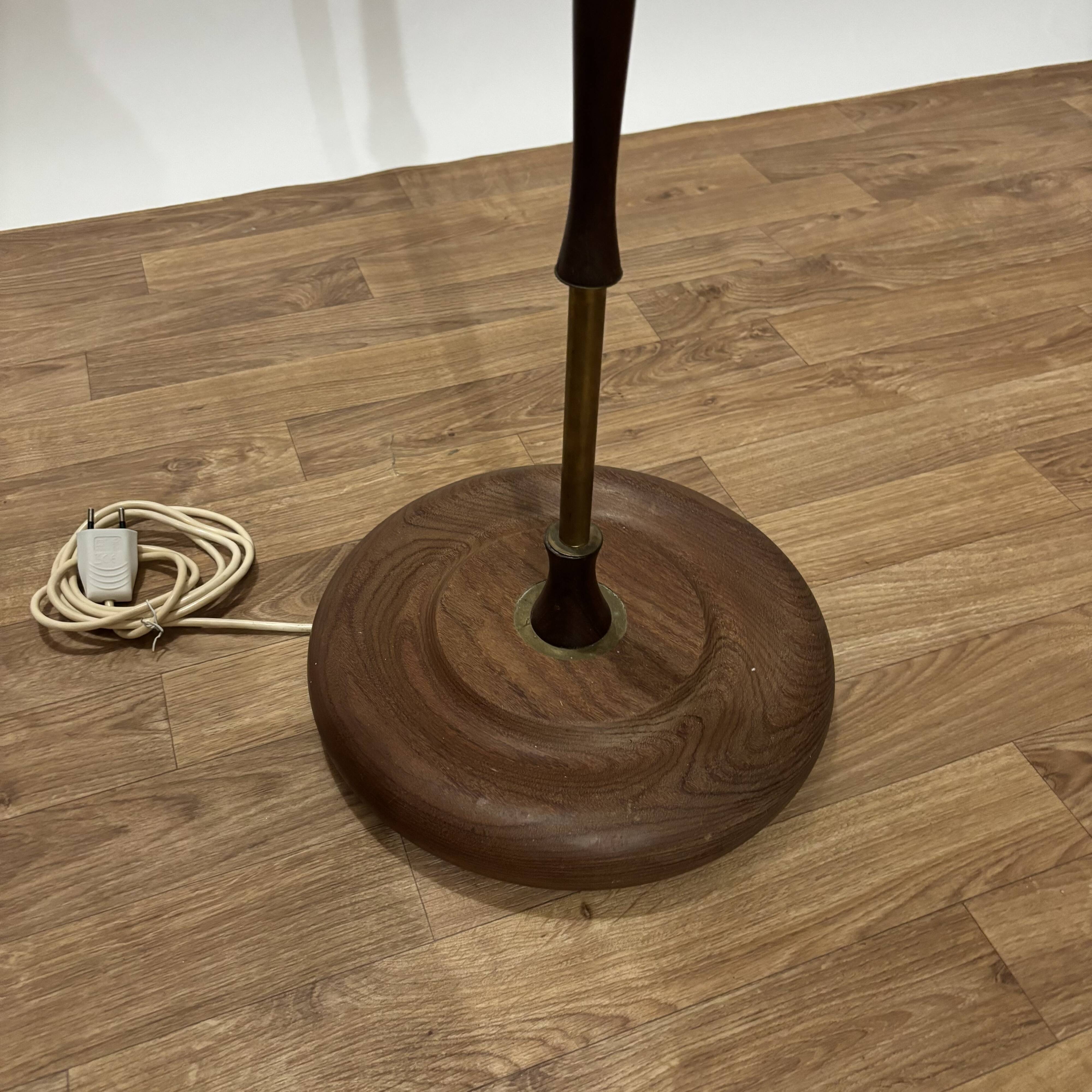 Danish 60s teak floor lamp