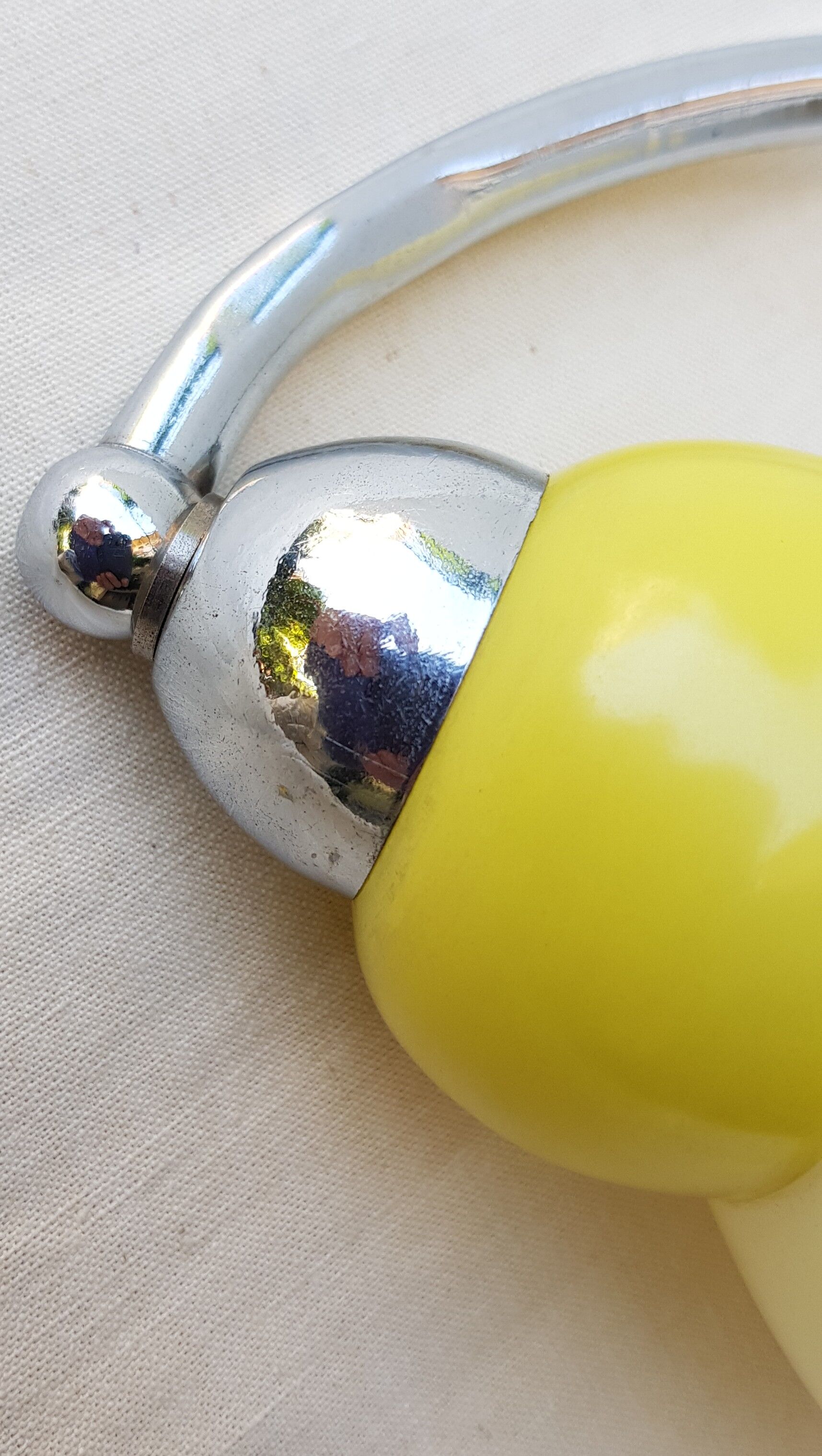 Wall lamp stainless steel and coloured opaline