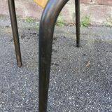 Lot de 6 chaises industrielles école vintage collectivités mullca delagrave tube & bois