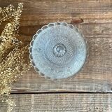 Vintage chiseled glass sugar bowl