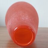 Pair of Murano vases by Seguso - Vintage Corroso glass in orange.