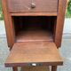 19th-century solid wood Henri II bedside table