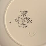 10 hollow plates in ancient earthenware of Longwy XIXth, model Georges