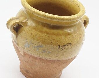 Ancient ochre earth pot