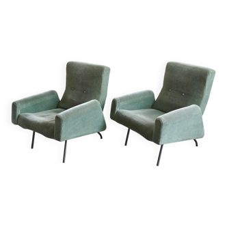Pair of vintage armchairs by Louis Paolozzi for Zol 1950