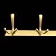 Vintage Gold Aluminum Wall Coat Rack with 5 Hooks