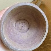 Glazed stoneware sculptural teapot signed