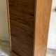 Vintage sliding curtain file cabinet 1950-1970