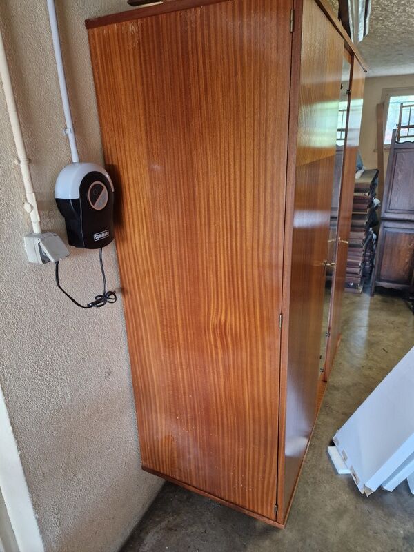 Wardrobe in veneered and inlaid wood 1960s