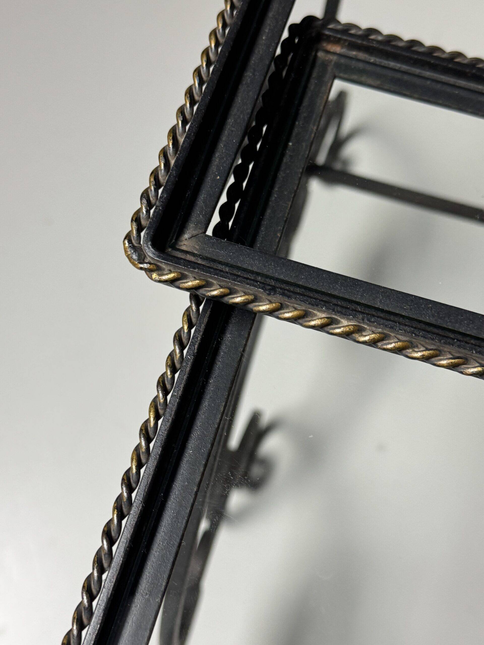 Set of 3 metal nesting tables 20th century