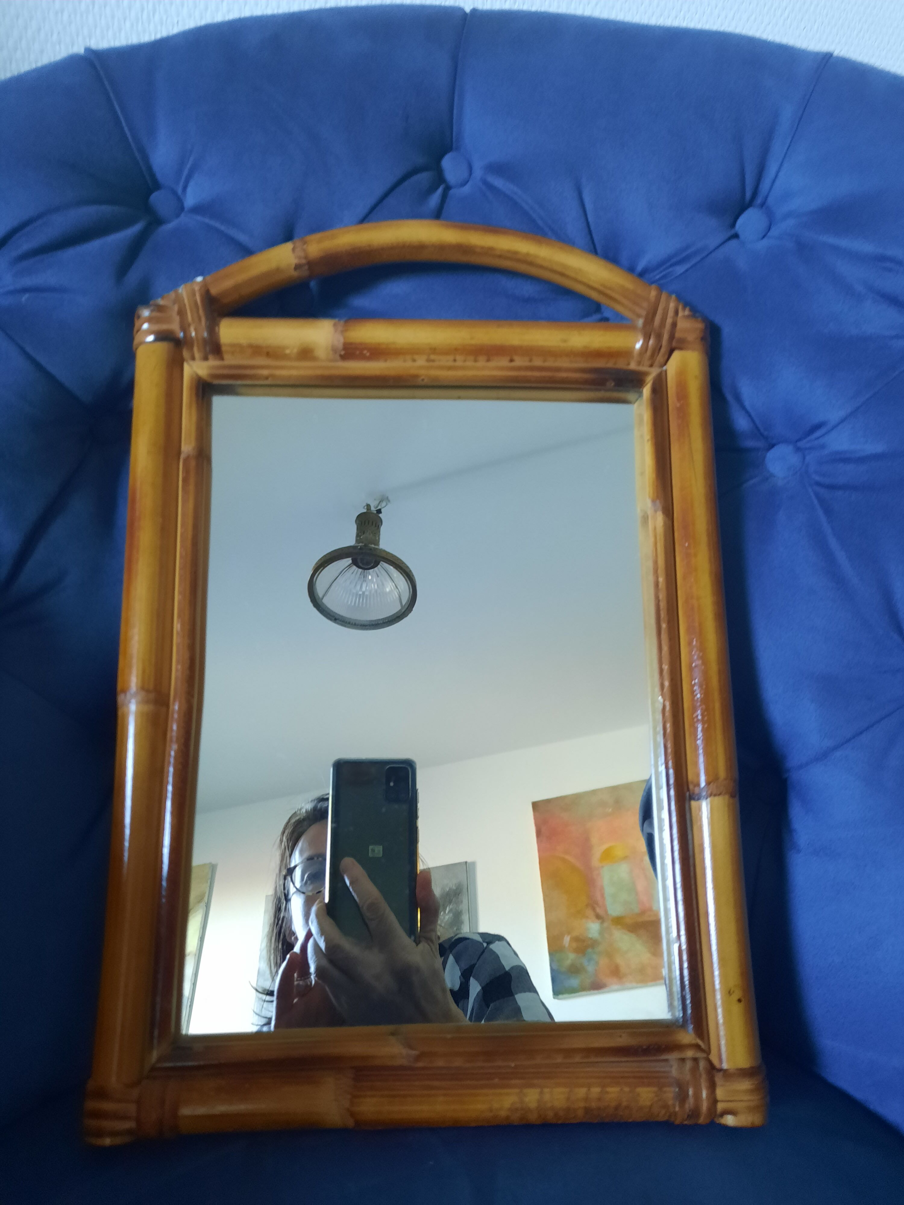 Bamboo mirror 28x40cm