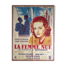 Affiche cinéma "La Femme nue" Montmartre, peintre 60x80cm 1949