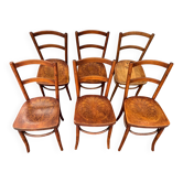 6 old bistro chairs
