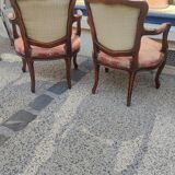 Paire de fauteuils cabriolets de style louis xv