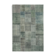 Handmade turkish overdyed 200 cm x 300 cm grey patchwork carpet