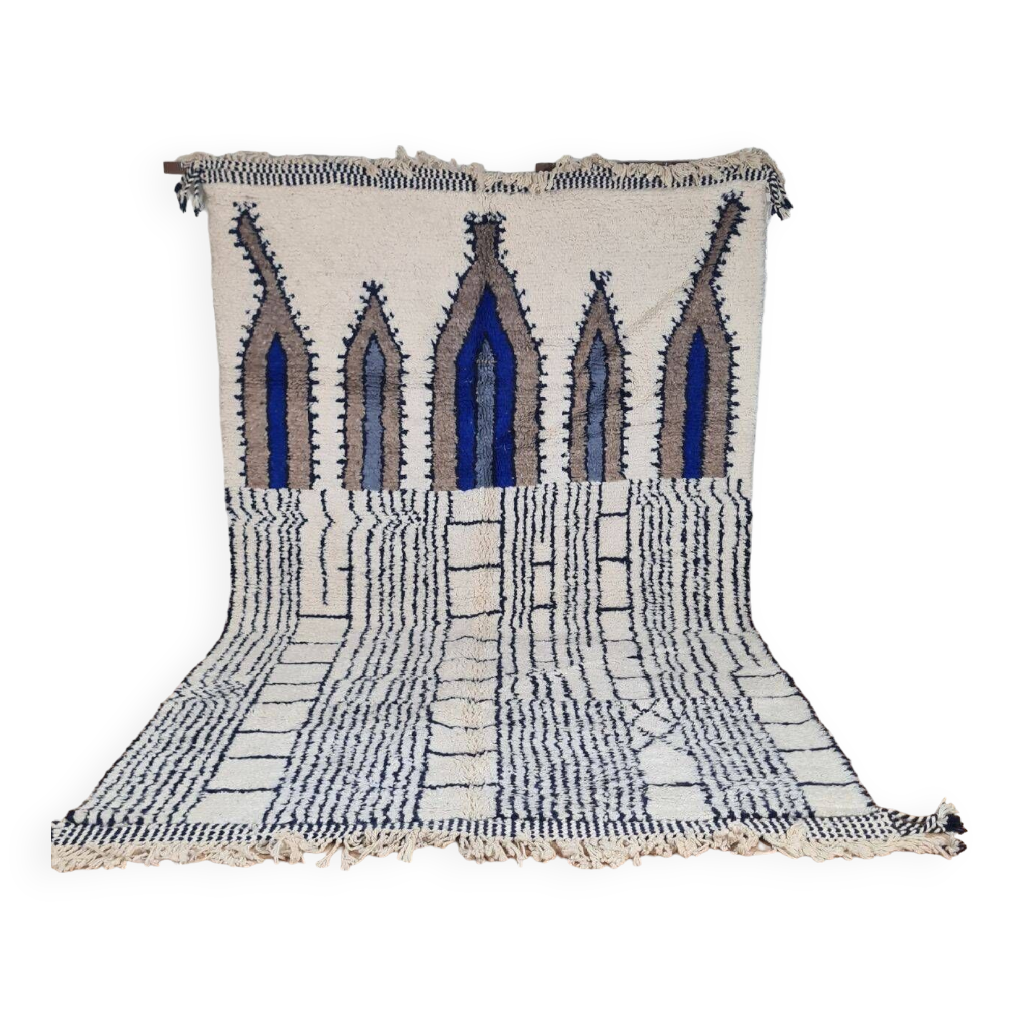 Handmade wool Berber rug 300X200 cm