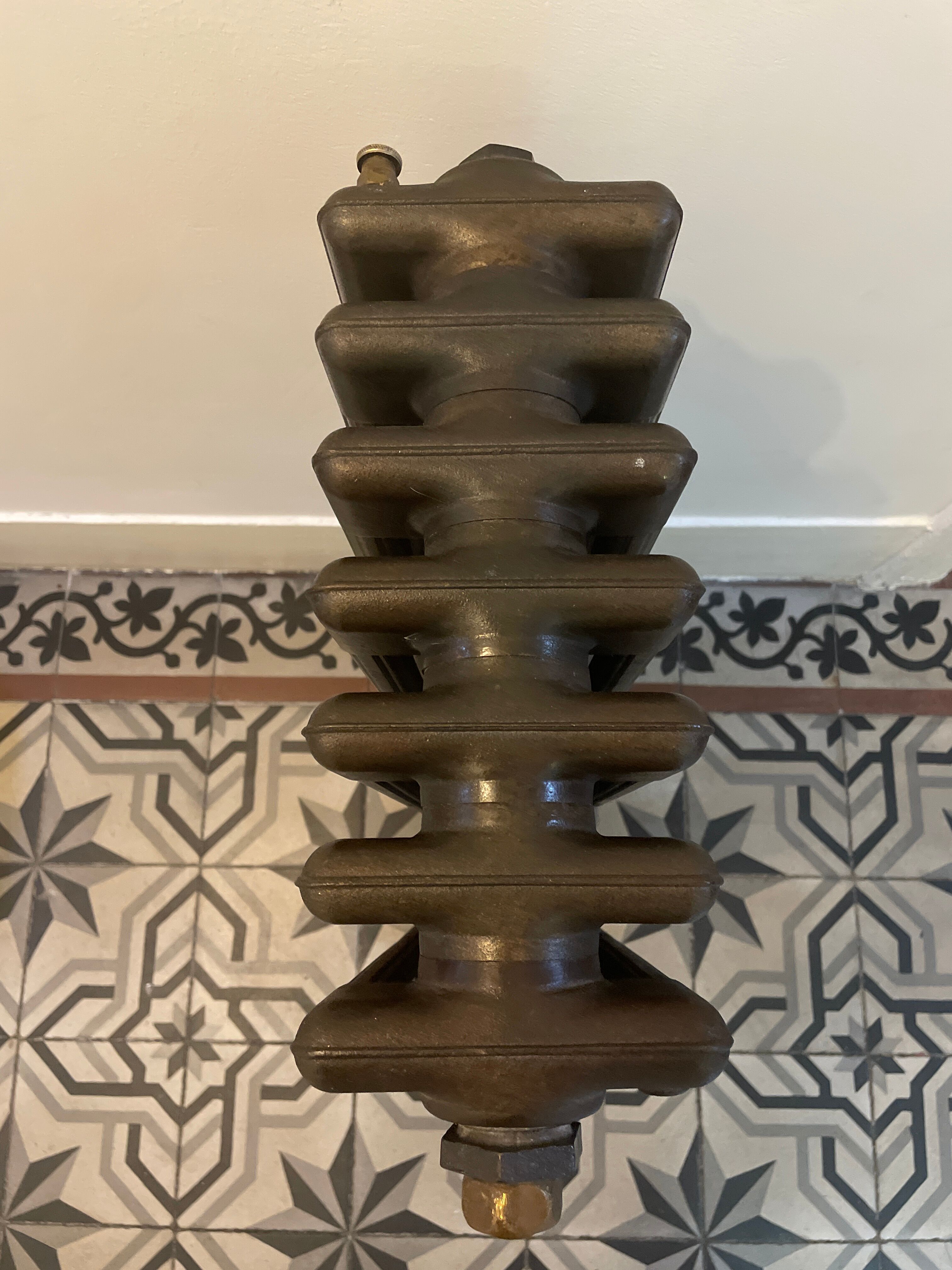 Old cast iron radiator renovated