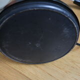 Fase black desk lamp from the 50s with reflector