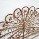 Vintage rattan peacock headboard