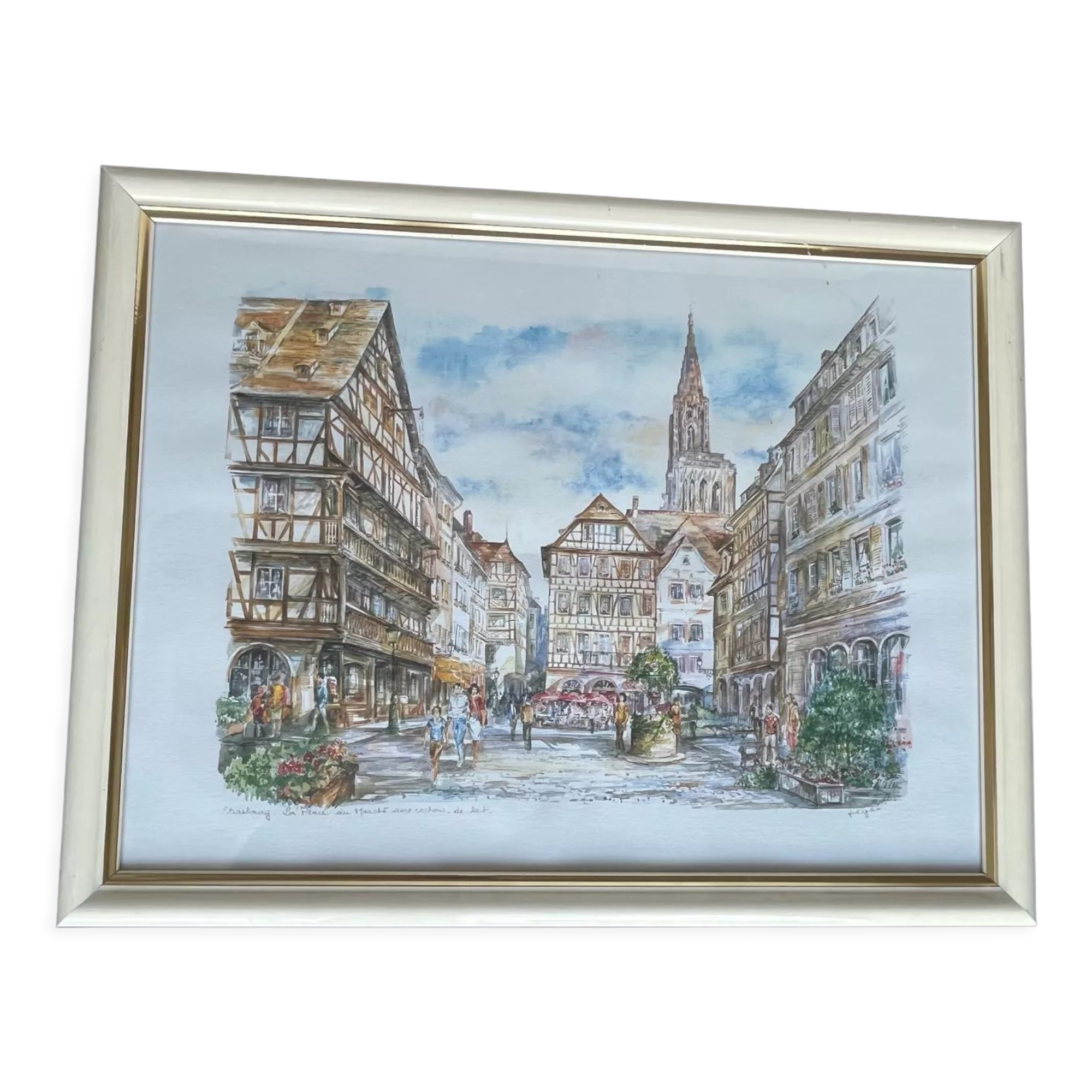 Watercolor of Strasbourg