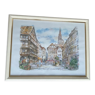 Aquarelle de Strasbourg