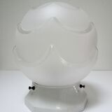 Porcelain ball lamp and art deco style glass