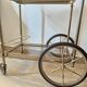 Desserte roulante vintage en laiton – Style Maison Jansen